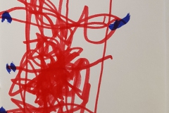 William 5 år har tegnet laserstråler. Drejøs markedsdag 2022