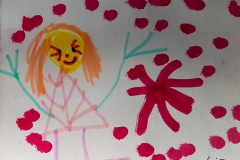 Tegnet af Milla 6 år på Drejøs markedsdag 2022
