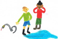 Tegnet af Anna. Oldebarn af Frigge og Erling Køster